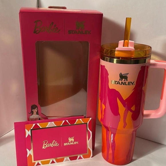 Stanley Barbie Tumbler - Pink and Orange - Picture 4 of 4